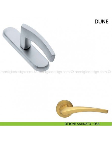 Maniglia cremonese per finestra Dune Manital ottone satinato