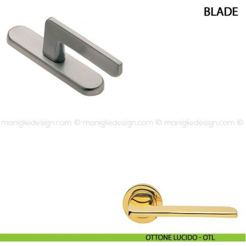 Maniglia cremonese per finestra Blade Manital ottone lucido