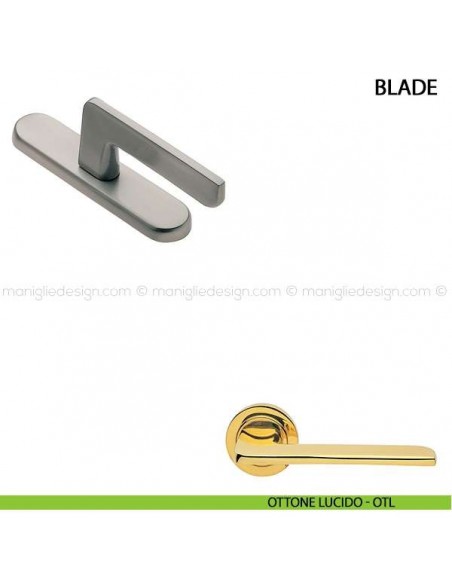 Maniglia cremonese per finestra Blade Manital ottone lucido