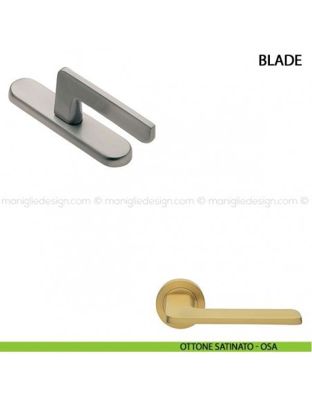 Maniglia cremonese per finestra Blade Manital ottone satinato