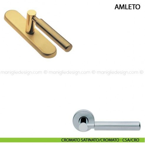 Maniglia cremonese per finestra Amleto Manital cromato satinato/cromato