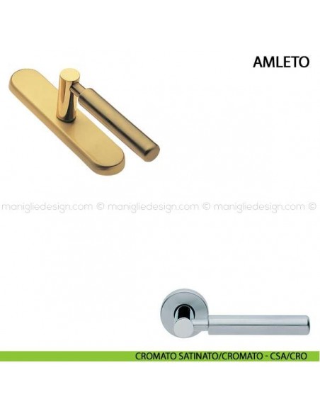 Maniglia cremonese per finestra Amleto Manital cromato satinato/cromato