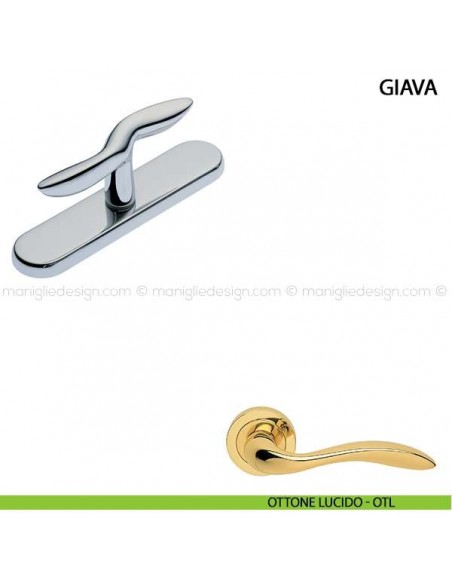 Maniglia cremonese per finestra Giava Manital ottone lucido