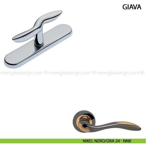 Maniglia cremonese per finestra Giava Manital nikel nero/oro 24K