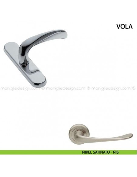 Maniglia cremonese per finestra Vola Manital nikel satinato