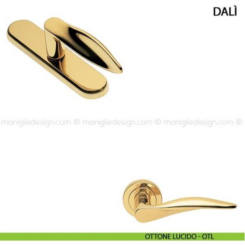Maniglia cremonese per finestra Dalì Manital ottone lucido