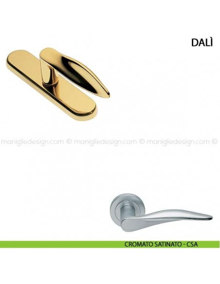 Maniglia cremonese per finestra Dalì Manital cromato satinato