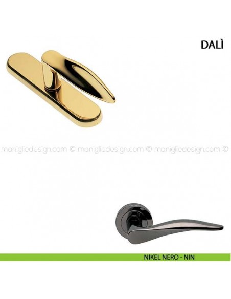 Maniglia cremonese per finestra Dalì Manital nikel nero