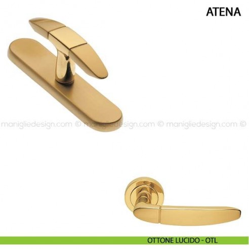 Maniglia cremonese per finestra Atena Manital ottone lucido