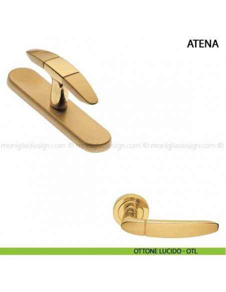 Maniglia cremonese per finestra Atena Manital ottone lucido