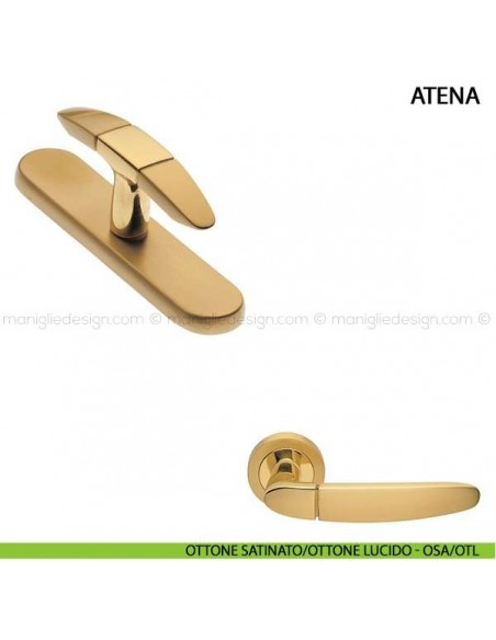 Maniglia cremonese per finestra Atena Manital ottone satinato/ottone lucido
