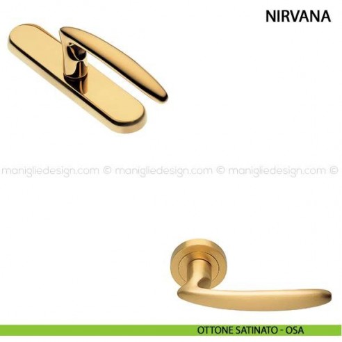 Maniglia cremonese per finestra Nirvana Manital ottone satinato