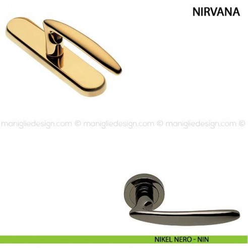 Maniglia cremonese per finestra Nirvana Manital nikel nero