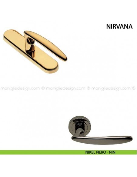 Maniglia cremonese per finestra Nirvana Manital nikel nero