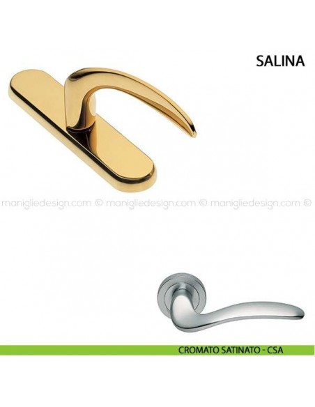 Maniglia cremonese per finestra Salina Manital cromato satinato