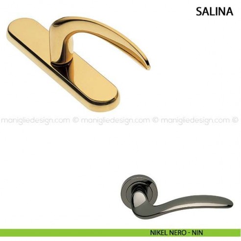 Maniglia cremonese per finestra Salina Manital nikel nero