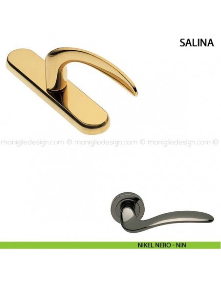 Maniglia cremonese per finestra Salina Manital nikel nero