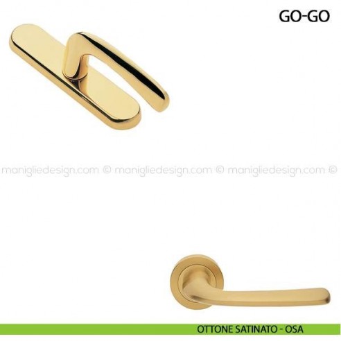 Maniglia cremonese per finestra Go-Go Manital ottone satinato