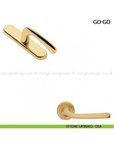 Maniglia cremonese per finestra Go-Go Manital ottone satinato