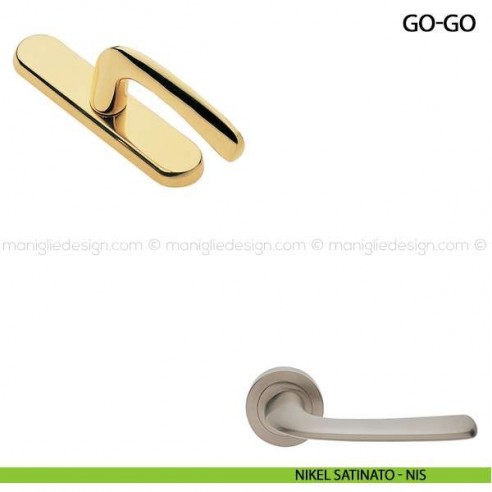 Maniglia cremonese per finestra Go-Go Manital nikel satinato