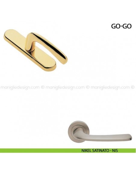 Maniglia cremonese per finestra Go-Go Manital nikel satinato