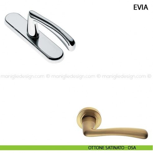 Maniglia cremonese per finestra Evia Manital ottone satinato