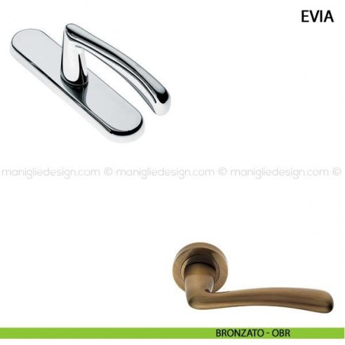 Maniglia cremonese per finestra Evia Manital bronzato