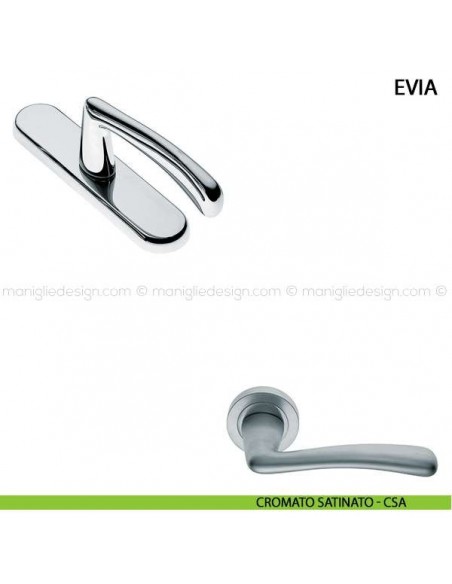 Maniglia cremonese per finestra Evia Manital cromato satinato