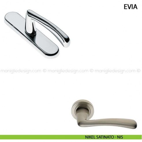 Maniglia cremonese per finestra Evia Manital nikel satinato