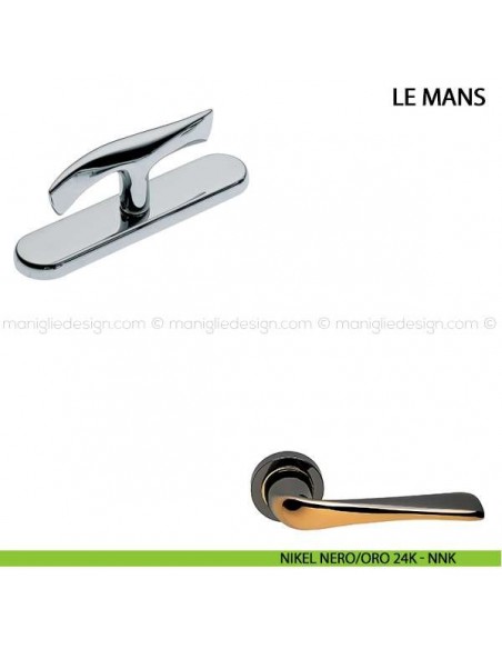 Maniglia cremonese per finestra Le Mans Manital nikel nero/oro 24K