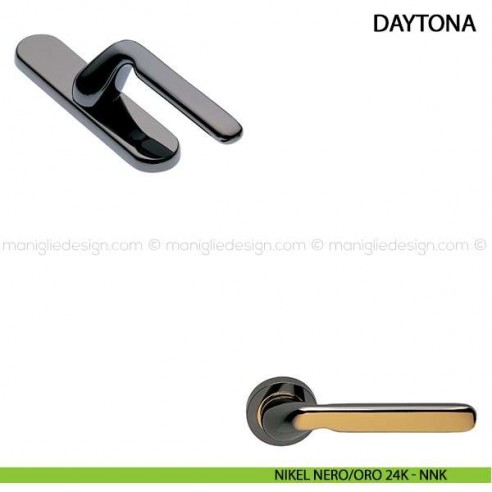 Maniglia cremonese per finestra Daytona Manital nikel nero/oro 24K