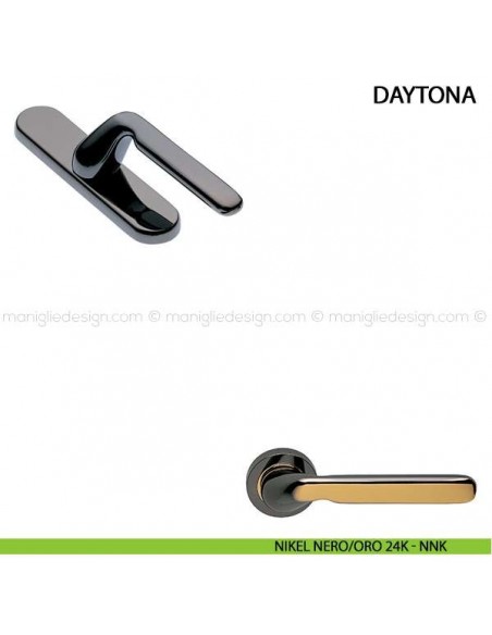 Maniglia cremonese per finestra Daytona Manital nikel nero/oro 24K