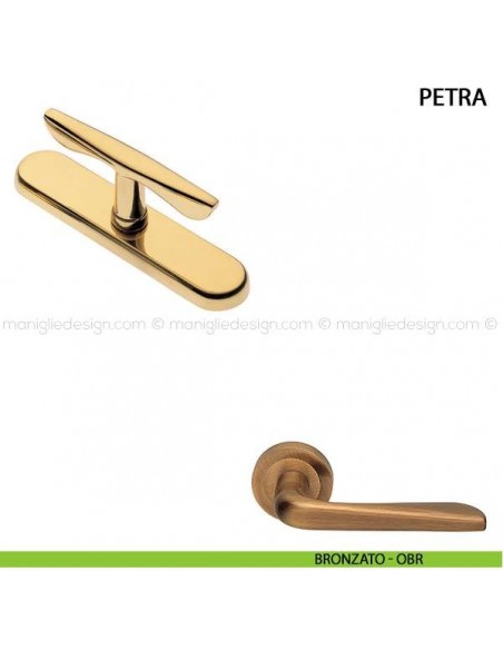 Maniglia cremonese per finestra Petra Manital bronzato