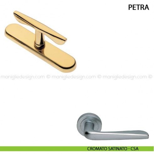 Maniglia cremonese per finestra Petra Manital cromato satinato
