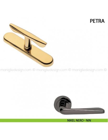 Maniglia cremonese per finestra Petra Manital nikel nero