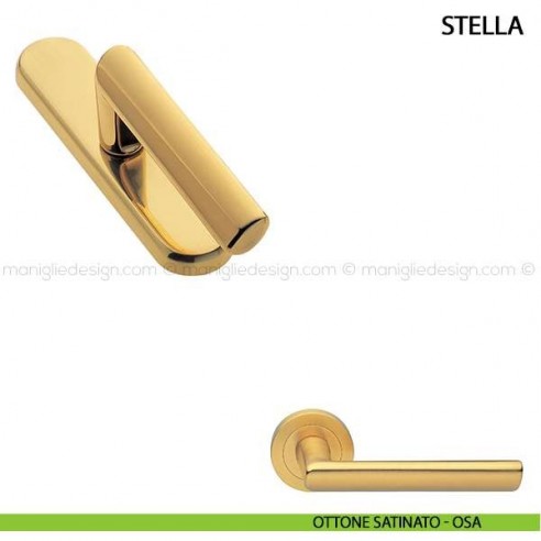 Maniglia cremonese per finestra Stella Manital ottone satinato