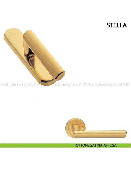 Maniglia cremonese per finestra Stella Manital ottone satinato