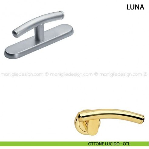 Maniglia cremonese per finestra Luna Manital ottone lucido