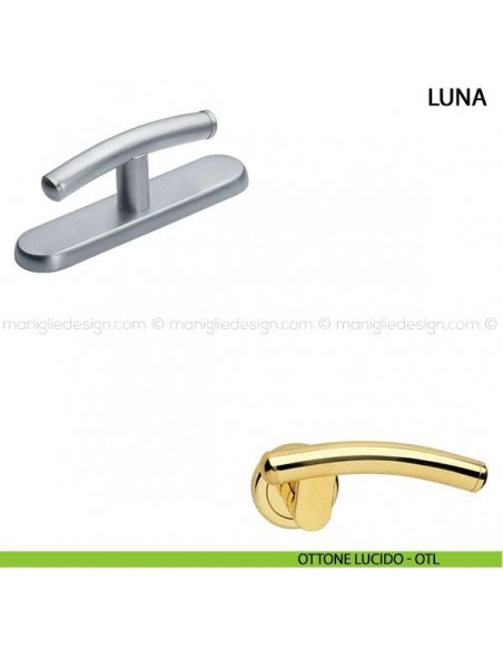 Maniglia cremonese per finestra Luna Manital ottone lucido