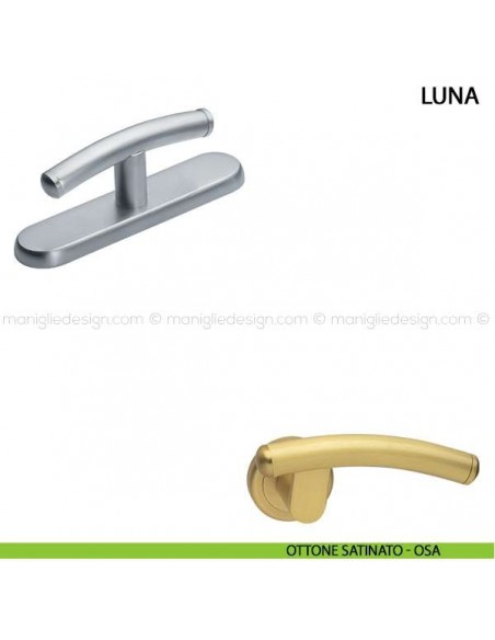Maniglia cremonese per finestra Luna Manital ottone satinato