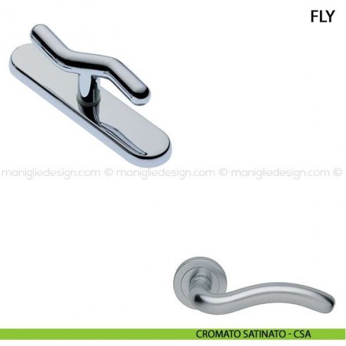 Maniglia cremonese per finestra Fly Manital cromato satinato