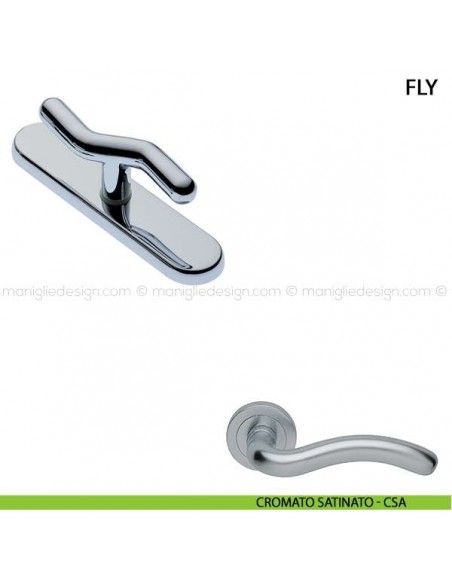 Maniglia cremonese per finestra Fly Manital cromato satinato