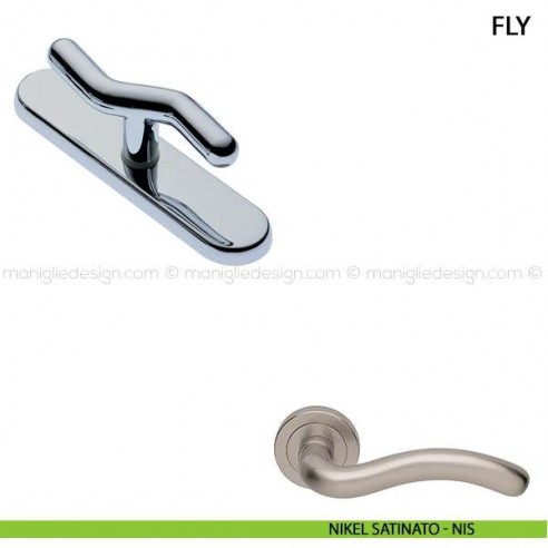 Maniglia cremonese per finestra Fly Manital nikel satinato