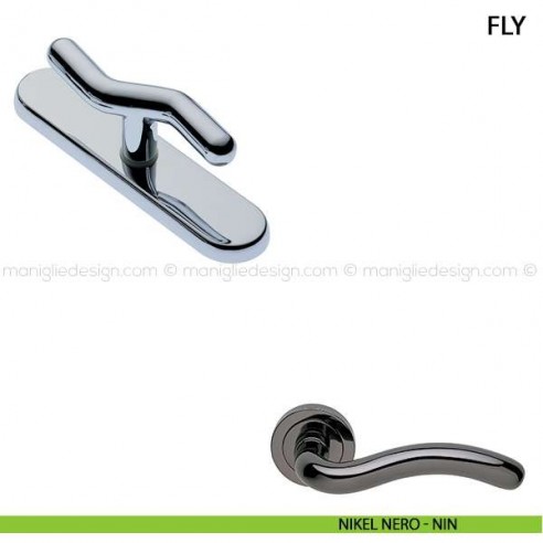 Maniglia cremonese per finestra Fly Manital nikel nero