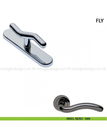 Maniglia cremonese per finestra Fly Manital nikel nero