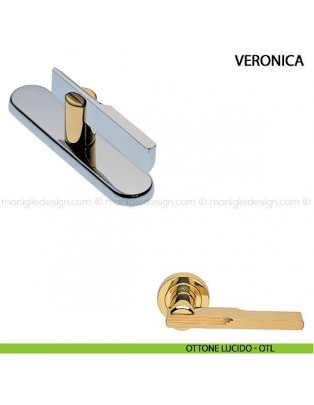 Maniglia cremonese per finestra Veronica Manital ottone lucido