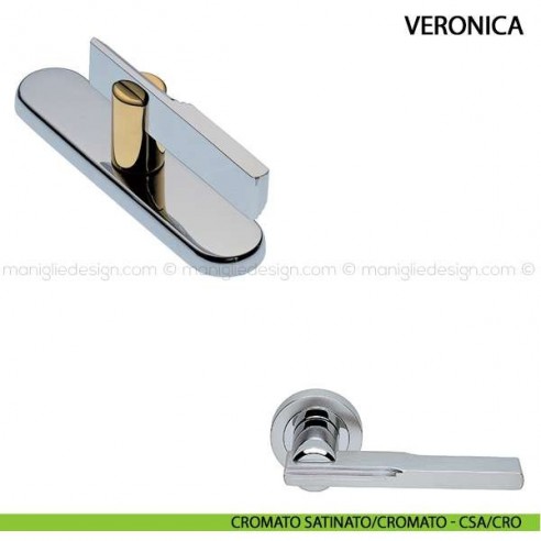 Maniglia cremonese per finestra Veronica Manital cromato satinato/cromato