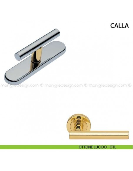Maniglia cremonese per finestra Calla Manital ottone lucido