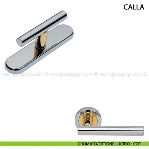 Maniglia cremonese per finestra Calla Manital cromato/ottone lucido