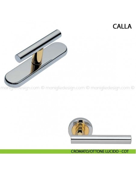 Maniglia cremonese per finestra Calla Manital cromato/ottone lucido